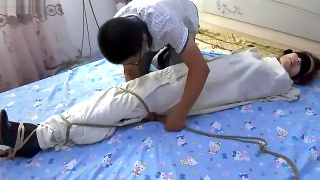 Chinese girl bound and gagged