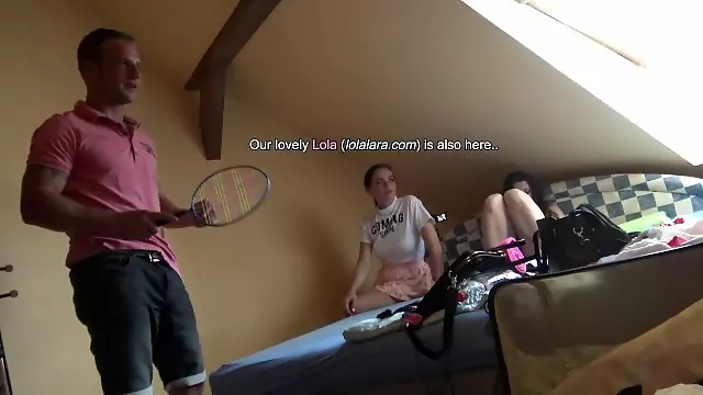 Backstage Tennis with Lucie and Other Leon Girls (Lola is also there)