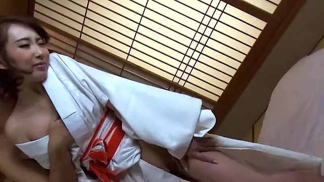 Kimono lady Aya Kisaki is fucked so hard and so deep!