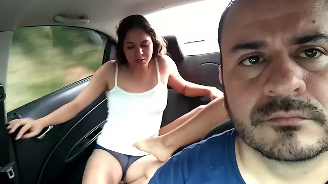 Fucking Horny College Couple On A Public Uber Trip