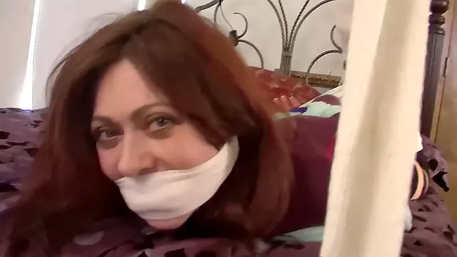 Blindfolding scarf tied video, natasha flade bondage, mom blindfolded