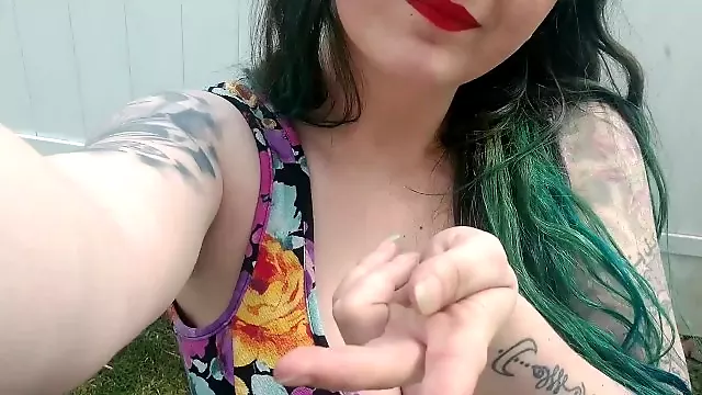 Giantess outdoors shrinks,stomps you in2 submission fucking her pussy 2 cum