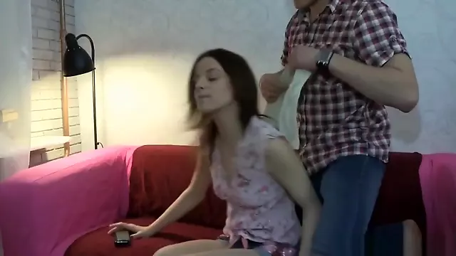 Real Teen Buttfucked While Her Bf Watches