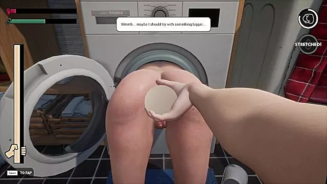 Stepmom got stuck in the washing machine maximum anal fisting toys