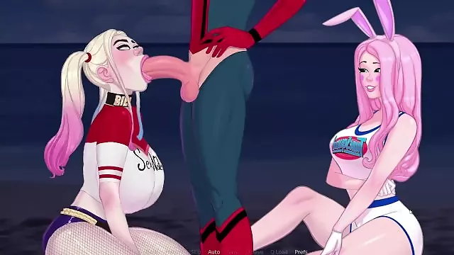 Blowjob Dreier, Blowjob Abspritzen, Hentai Anime Zeichentrick, Spider Man In Zeichentrick