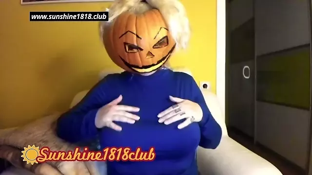 Happy Halloween Sexy big boobs pumpkin spooky night October 31st