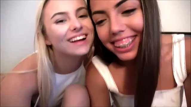 Aria Banks and Rachel Rivers are sucking their roommates dick, so he would pay the rent