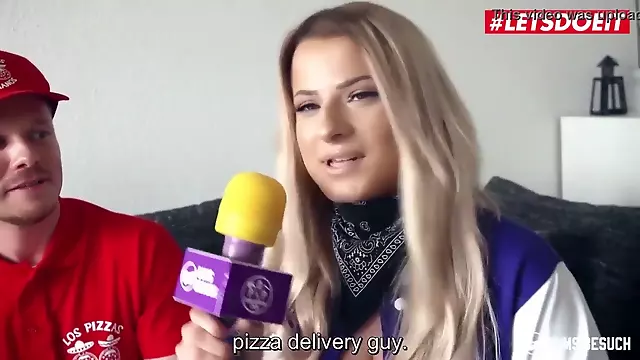 July Johnson - Lucky Pizza Guy Gets To Have Crazy Sex With A German Pornstar