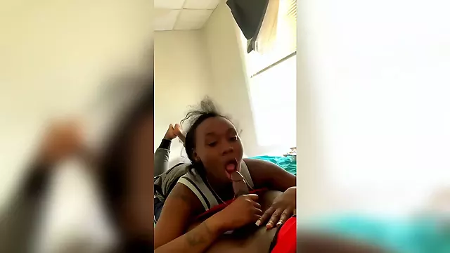 Black teen sucked step daddy and ate cum