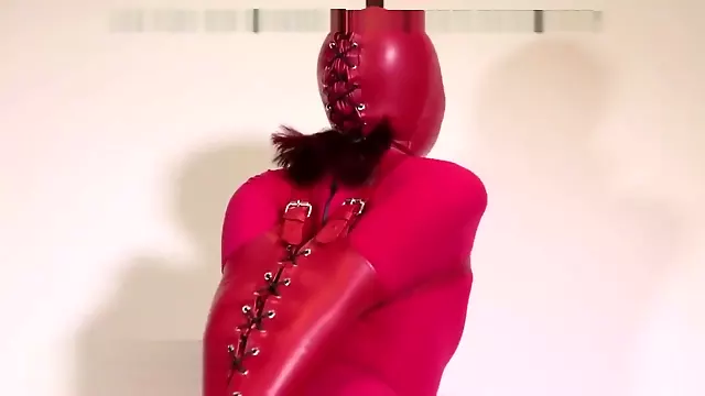 RED LEATHER AND BONDAGE