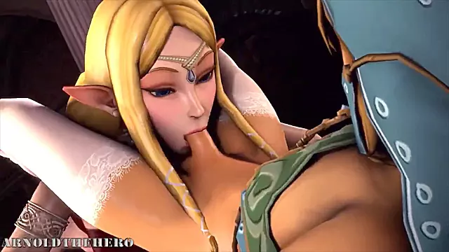 princess Zelda deepthroats cock like an obedient slut