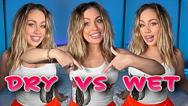 4KDRY VERSUS WET IN HOOTERS OUTFIT