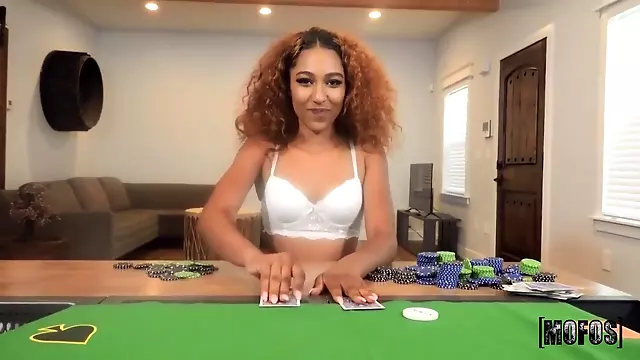 Strip Poker With Gorgeous Ebony Dicklicker - Brixley Benz